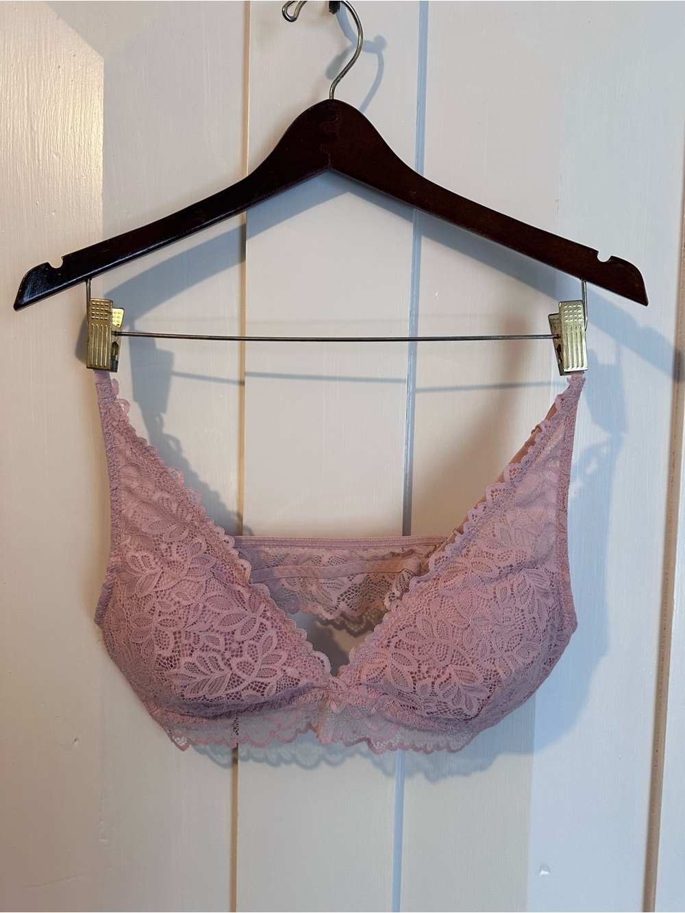 refuge Lace Bralette in Mauve Pink